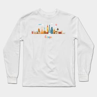 Europe skyline Long Sleeve T-Shirt